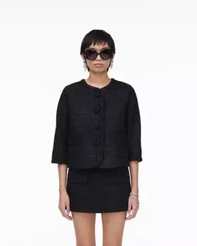 Женский пиджак из твида Marc Jacobs, черный