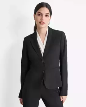 Женский пиджак приталенного кроя на двух пуговицах DKNY, черный