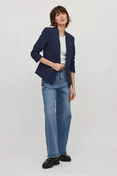 Женский пиджак приталенного кроя Vila, темно-синий