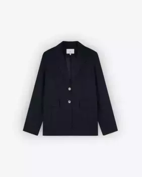 Женский пиджак прямого кроя с карманами карго Scalpers, темно-синий