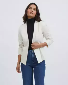 Женский пиджак с длинным рукавом Vila, белый