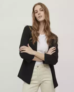 Женский пиджак с длинным рукавом Vila, черный