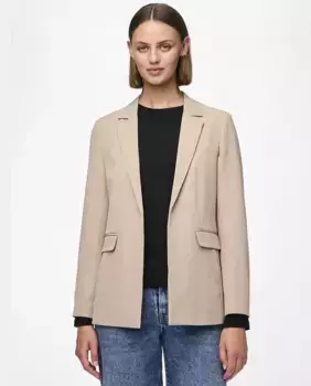 Женский пиджак с карманами Pieces, коричневый