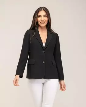 Женский пиджак с лацканами и пуговицами Fsh, черный