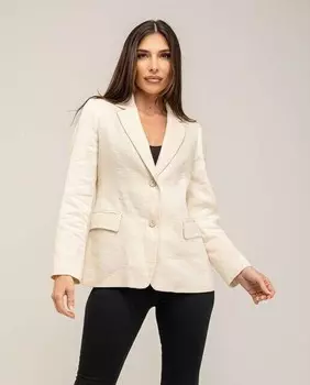 Женский пиджак с лацканами и пуговицами Fsh, белый