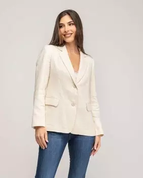 Женский пиджак с лацканами и пуговицами Fsh, белый