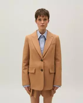 Женский пиджак с воротником с лацканами Claudie Pierlot, коричневый