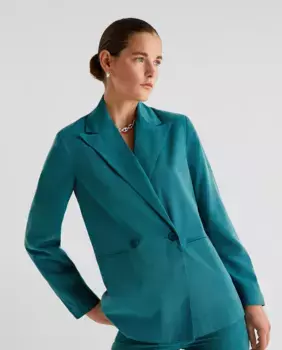 Женский пиджак с воротником с зубчатыми лацканами и двубортной застежкой Scalpers, мультиколор