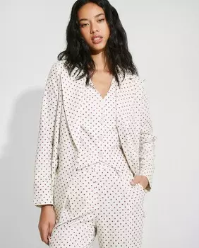 Женский пиджак в горошек с воротником с лацканами Nalle, мультиколор