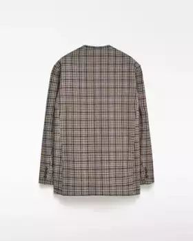 Женский пиджак в клетку, приталенный Adolfo Dominguez, синий