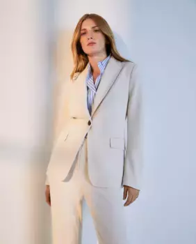 Женский пиджак вязки пике Woman El Corte Ingls, цвет 120 Crudo