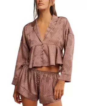 Женский пижамный комплект Beauty Sleep Free People, коричневый