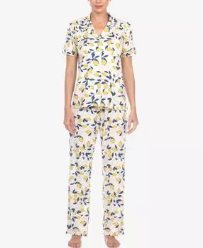 Женский пижамный комплект из 2 предметов с тропическим принтом White Mark, мульти