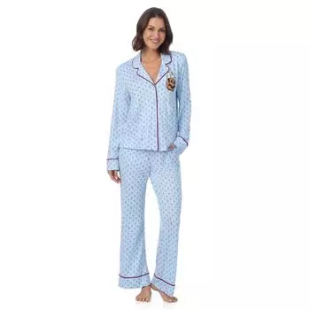 Женский пижамный комплект с длинным рукавом и V-образным вырезом Peanuts Halloween Beauty Sleep Social, цвет boo tastic