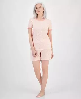 Женский пижамный комплект с короткими рукавами Charter Club, оранжевый