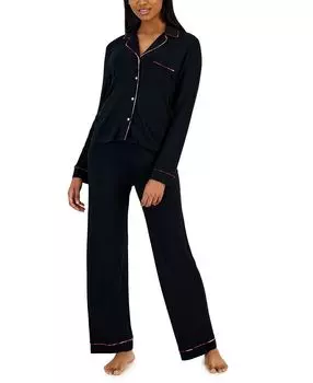 Женский пижамный комплект с воротником-стойкой, созданный для macy's Jenni, мульти