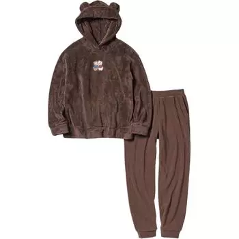 Женский пижамный комплект Shark Cat Collaboration UNIQLO, темно-коричневый
