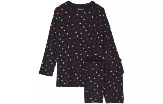 Женский пижамный комплект Victoria's Secret, Black Heart Print