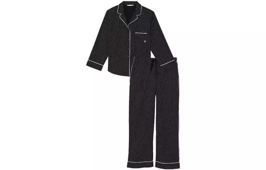 Женский пижамный комплект Victoria's Secret, Черный горошек