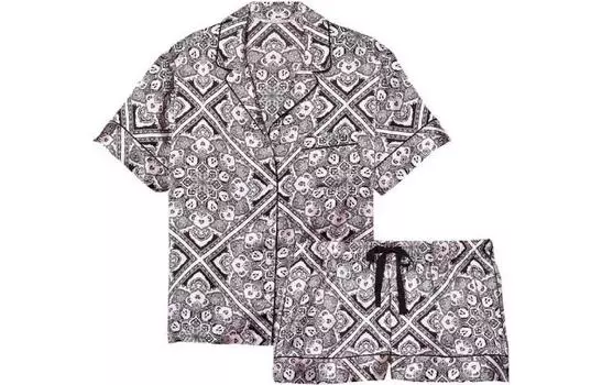 Женский пижамный комплект Victoria's Secret, цвет Blue Night/Flour