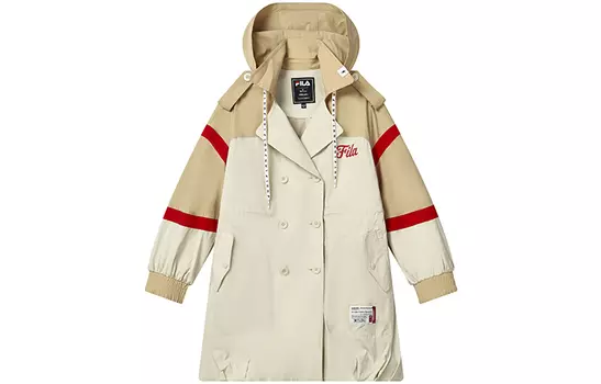 Женский плащ FILA, цвет Рисовый хаки