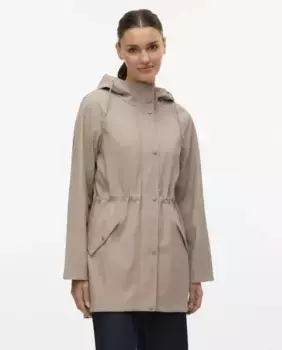 Женский плащ с длинным рукавом и капюшоном Vero Moda, цвет Blanco Hielo