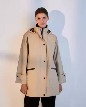 Женский плащ с карманами и молнией Woman El Corte Ingls, бежевый