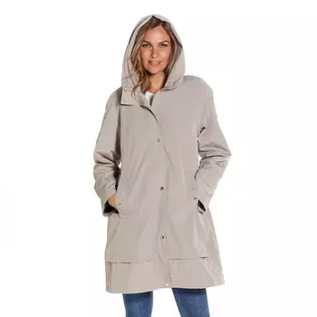 Женский плащ с воротником-гармошкой Gallery, цвет Pebble