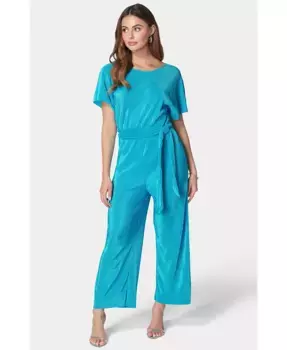 Женский плиссированный комбинезон-шорты, синий, размер XLarge Bebe