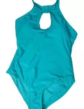 Женский пляжный слитный купальник цвета морской волны ENVYA, цвет aqua