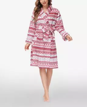 Женский плюшевый халат с принтом Beautyrest, мульти