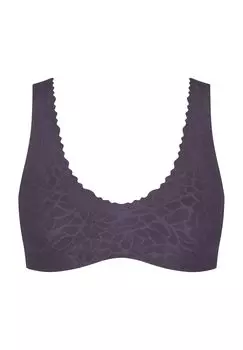 Женский поддерживающий кружевной бюстгальтер без косточек Zero Feel Lace 2.0 sloggi, цвет Blueberry