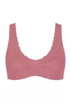 Женский поддерживающий кружевной бюстгальтер без косточек Zero Feel Lace 2.0 sloggi, цвет Desert Rose