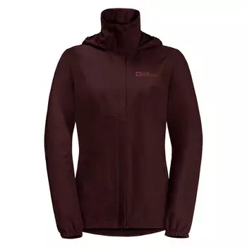 Женский походный дождевик Jack Wolfskin, цвет rot/bordeaux