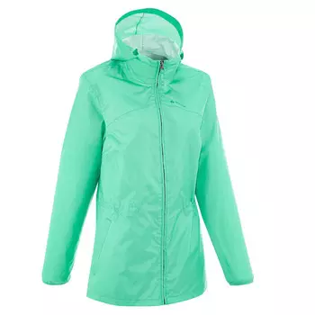 Женский походный дождевик Quechua, цвет minzblau