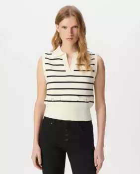 Женский полосатый джемпер IKKS, темно-синий