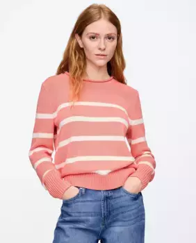 Женский полосатый свитер Gap, розовый