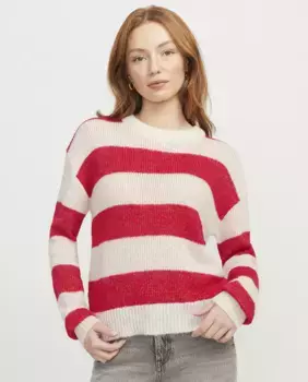 Женский полосатый свитер Jack & Jones, красный