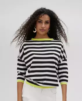 Женский полосатый свитер Lola Casademunt, черный