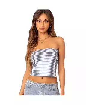 Женский полосатый топ без рукавов Lilah Edikted, синий