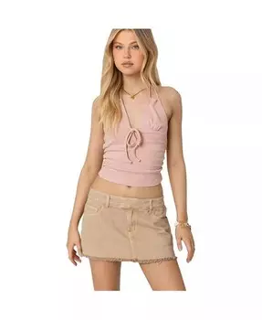 Женский полосатый топ с лямкой Lanai Edikted, розовый