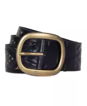 Женский пояс с тиснением в юго-западном стиле Frye, черный