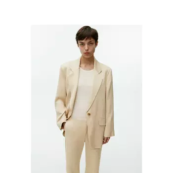 Женский повседневный пиджак Arket на одной пуговице, бежевый