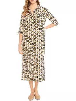 Женский принтованный сарафан миди Nic + Zoe, оранжевый/мультиколор