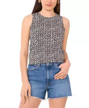 Женский принтованный топ с вырезом на спине Vince Camuto, серый