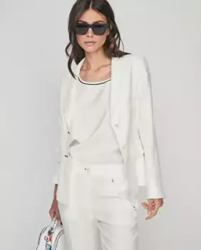 Женский приталенный блейзер с застежкой на пуговицы & Me Unlimited, цвет Crudo