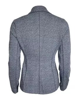 Женский приталенный пиджак двойной вязки темно-синего/серого цвета Antonelli Firenze