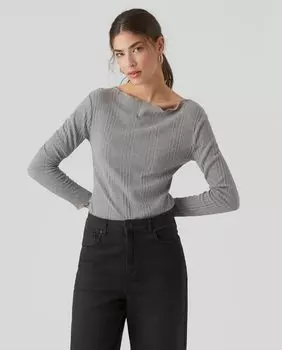 Женский приталенный топ с длинными рукавами Vero Moda