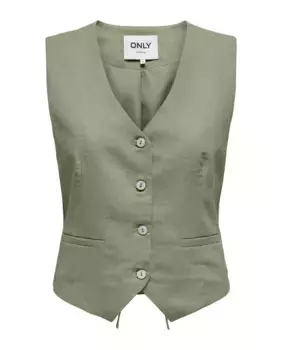 Женский приталенный жилет Only, цвет Verde anticuario