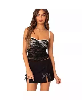 Женский прозрачный кружевной топ с бюстгальтером Eleanor Edikted, черный